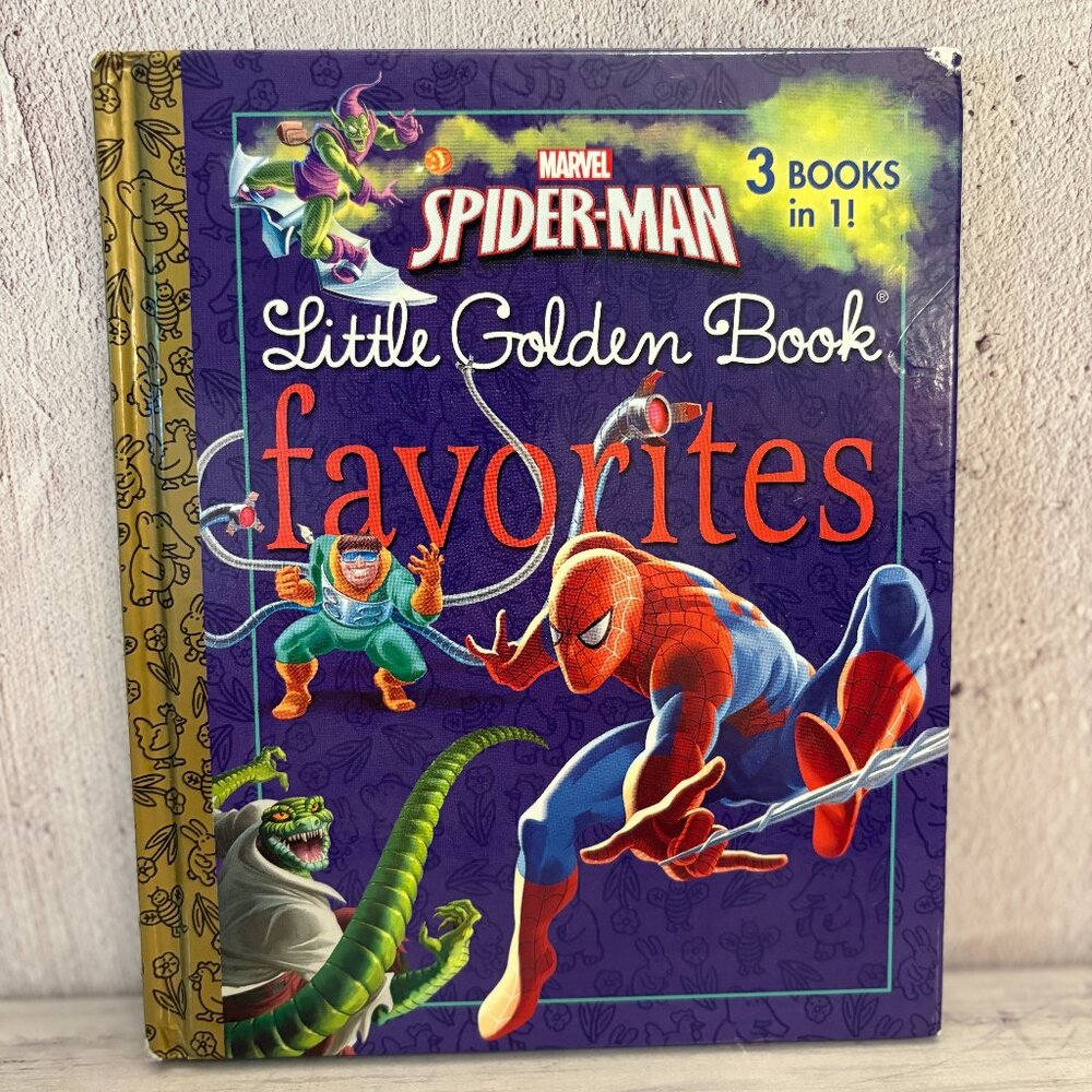 5 for $15 📕, Marvel, Spider-man, 3 books in 1!, Little Golden Book (SKU: 182MI)